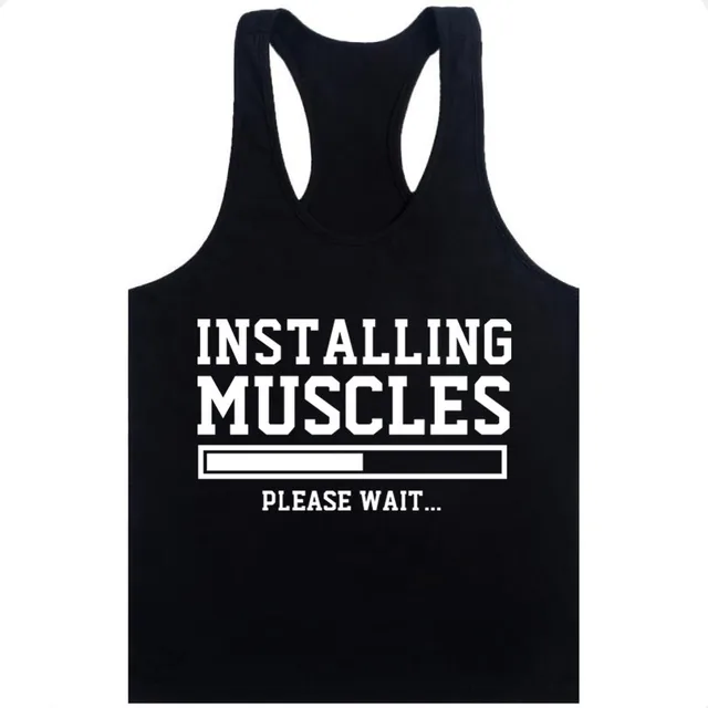 2018 Tank Top Men Sleeveless Shirt Bodybuilding Stringer Fitness Men’s Cotton Singlets Muscle Clothes Workout Vest