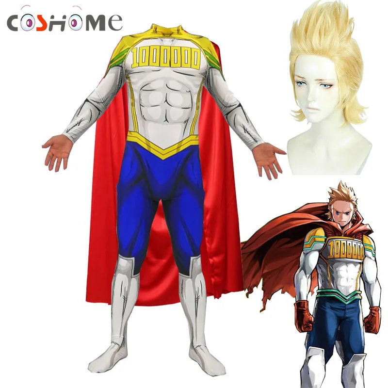 Coshome Boku no Hero Academy Lemillion Mirio Togata, костюм для косплея, All Might My Hero Academy, Мужской плащ-комбинезон набор париков