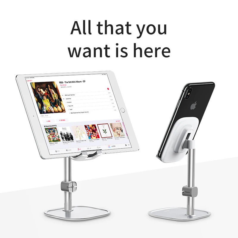 Baseus, металлическая подставка для телефона, держатель для iPhone, Xiaomi, huawei, регулируемая настольная подставка для мобильного телефона, подставка для iPad Air, samsung, планшетов