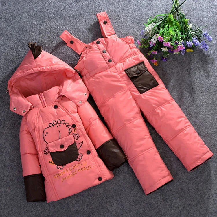 

NEW 2014 Top quality Winter kids outwear Children Down Coat Set male female child baby jacket set thickening children's Clothing