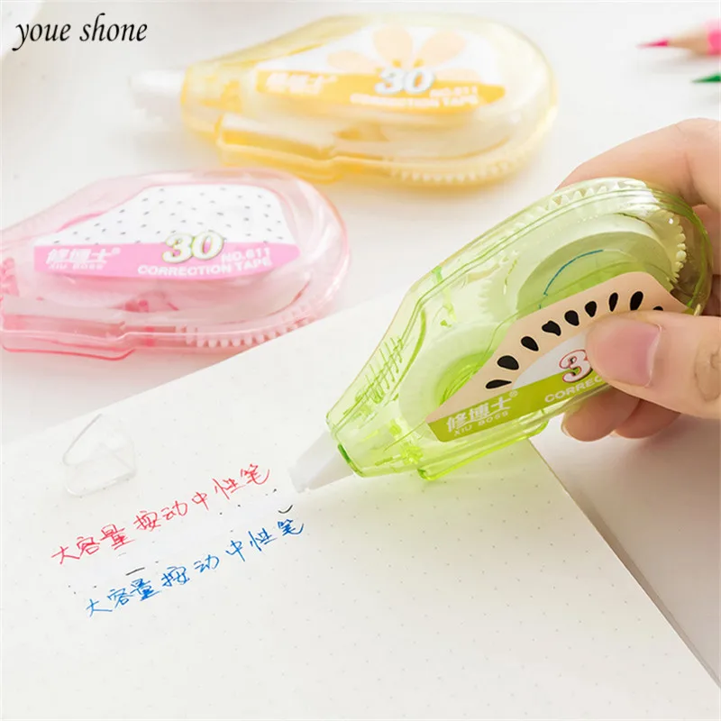 

1Pcs Plastic Correction Tape Creative Fruits Corrections Change With The Wrong Tapes School Students Office Supplies Stationery