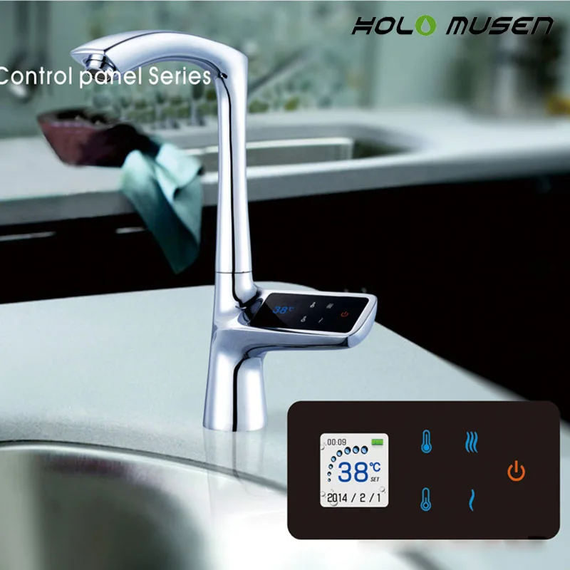 2 Years Warranty Luxury LCD Display Touch Screen Smart Thermostat Sink Faucet Electric Tap Mixer