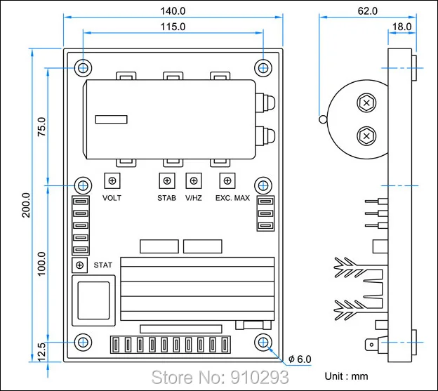 R448 avr regulador de tensão grande capacitor