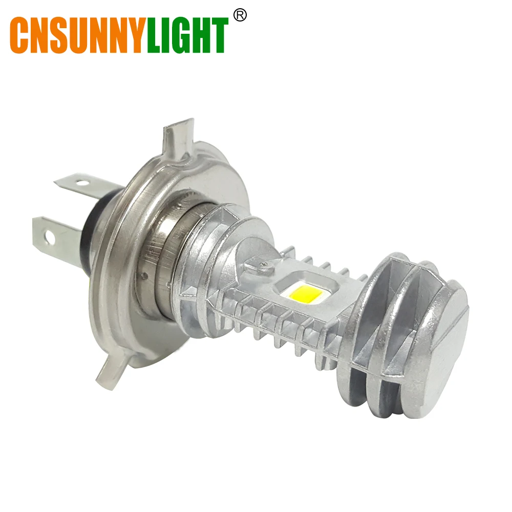 CNSUNNYLIGHT H4 P43t HS1 LED BA20D H6 Motorcycle Headlight Bulb 1080Lm