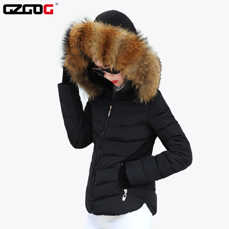 Gola de pele falsa downParka Desgaste Neve jaqueta de algodão Jaqueta de Inverno 2017 Mulheres grosso Jaquetas Parkas Casaco Senhora Roupas Femininas