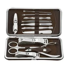 

12PCS in 1 PU Bag Manicure Set Tungsten Steel Manicure Acrylic Nail Kit Clippers Cleaner 15.5CM Manicura Tools Care Nail Art Set