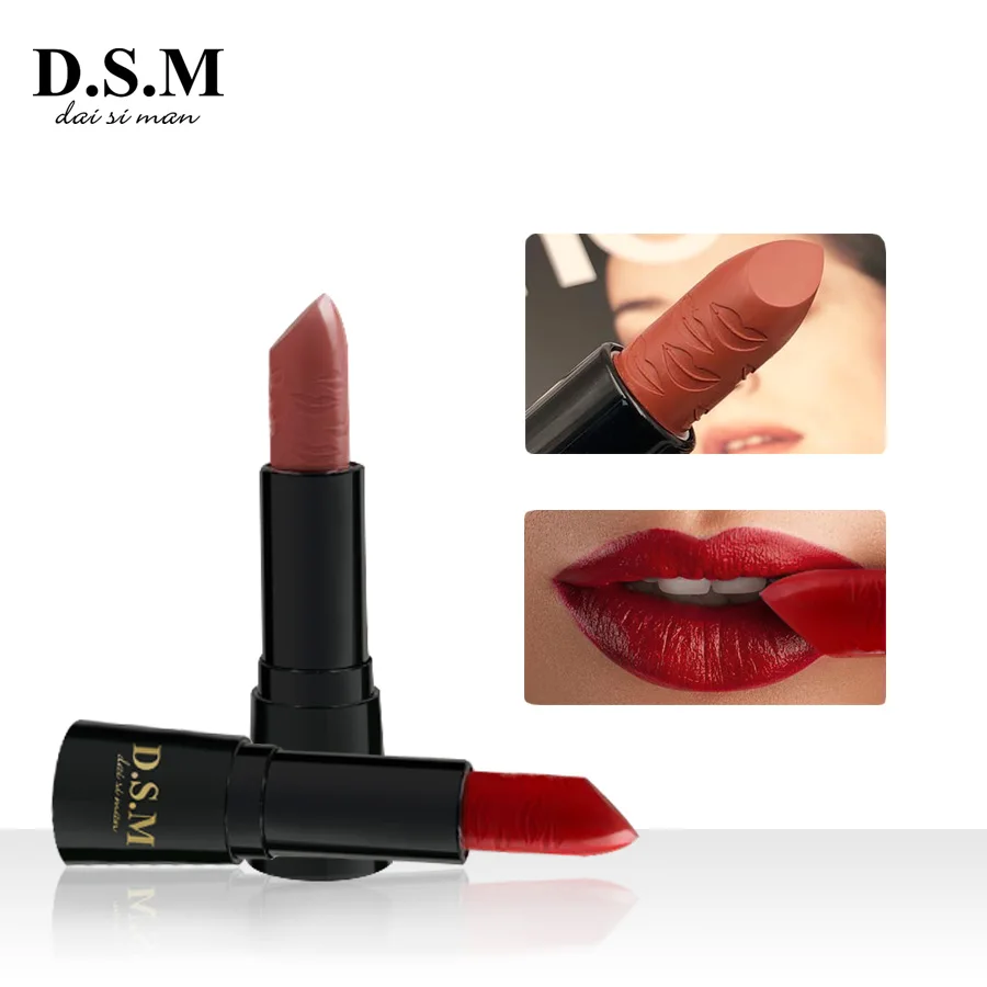 D.S.M Professional Lipstick Moist Waterproof Long-lasting Lipstain Makeup Popular Lustre Lipsticks Cosmetics Makeup Lip Tint