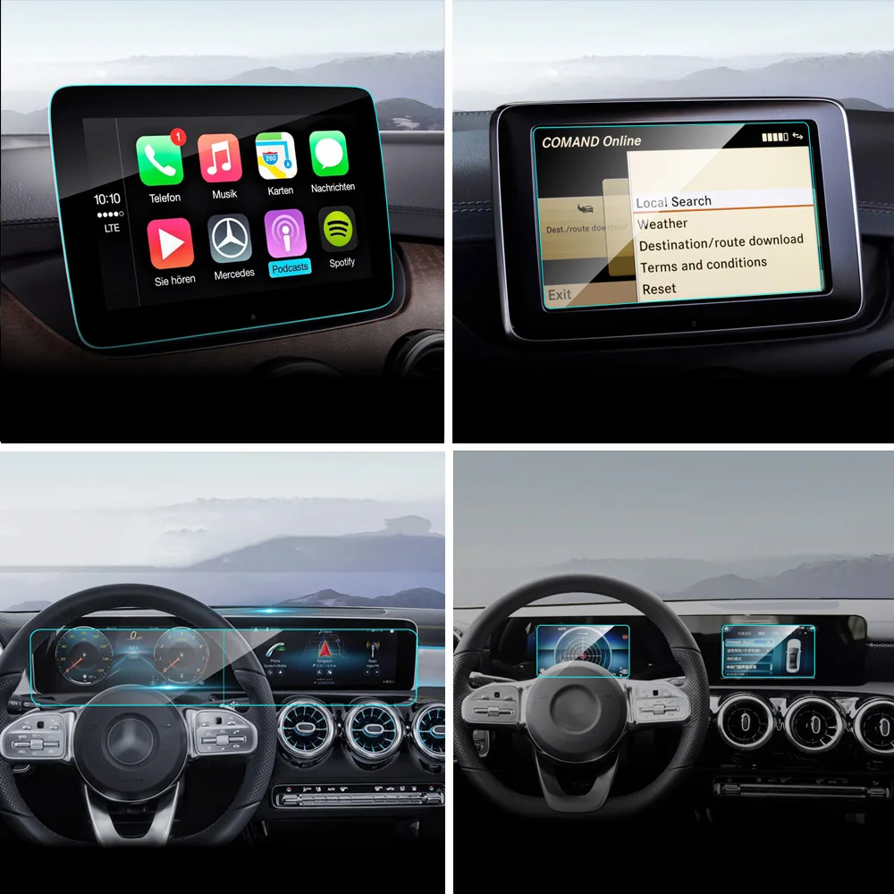 Best Car GPS Navigation Screen Protector for Mercedes W246 W176 W177 W213 X156 W117 C117 A E GLA CLA Class Protect Film Accessories