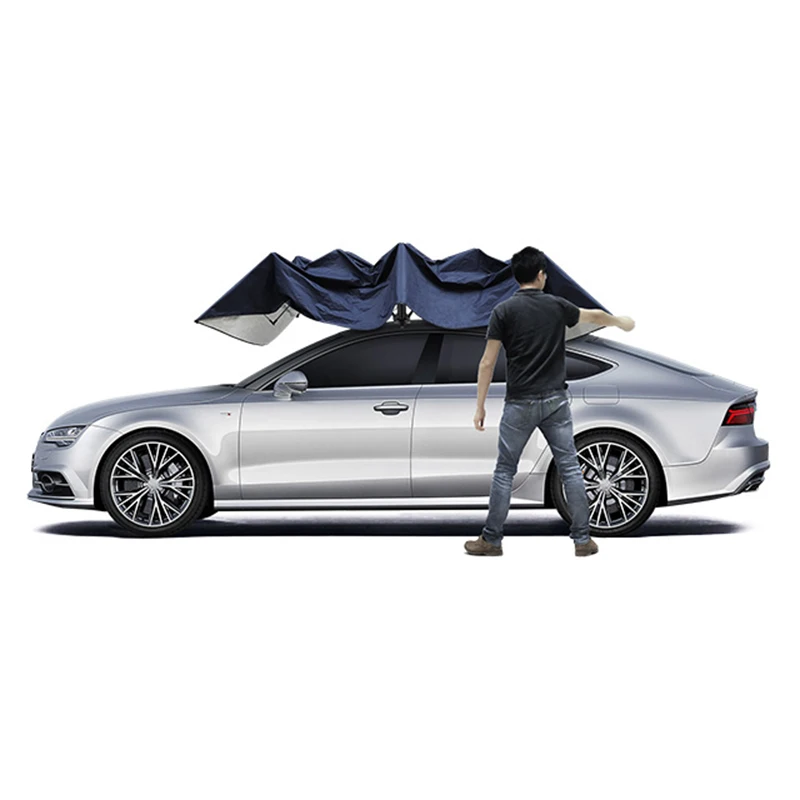 

4.8Meter Manual Outdoor Car Vehicle Tent Umbrella Sunshade Roof Cover Anti-UV Kit Car Umbrella Sun Shade Car Umbrella cover