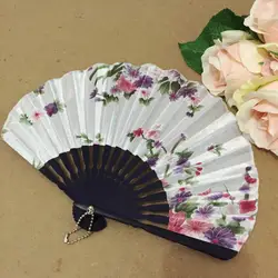 Бесплатная доставка 50 шт./лот разных цветов и букеты Форма раковины японский стиль шелк вентилятор свадебный подарок