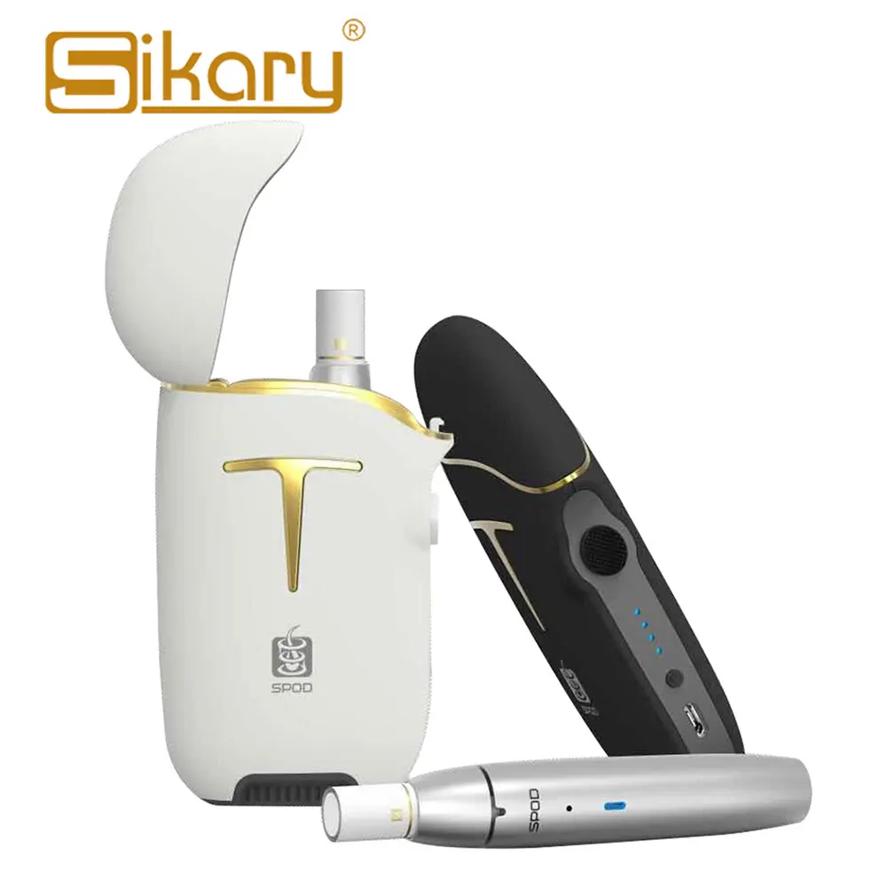 

2018 New Original 2200mAh Sikary Spod Starter Kit with 0.8ml Tank Capacity & 2.0ohm Coil Head & LED Indicator E-cig Starter Kit