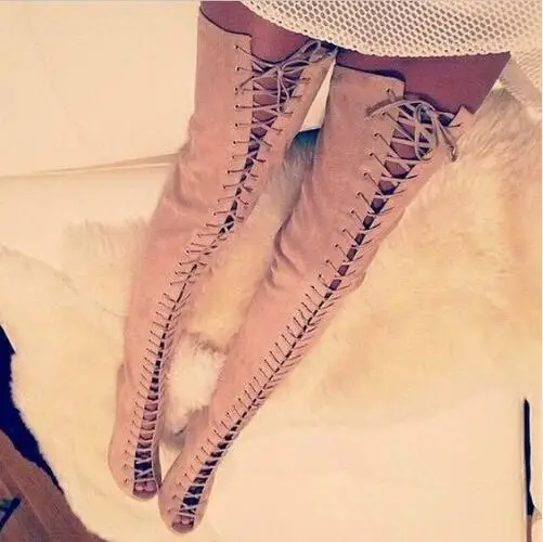 Chaude Mince Sandales Dames 2018 bleu Femme Pictures Over Pictures Noir rouge En genou Daim À Sestito Vente Découpes Bout Gladiateur the Bottes Haute Talons Lacets as Ouvert as jaune PZqt5