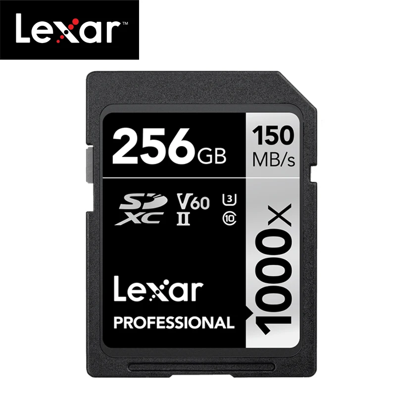 

Original Lexar 256GB 128GB SD Card 1000x UHS-II U3 SDHC SDXC 32GB Memory Card 64GB Carte SD 150MB/s Class10 cartao de memoria