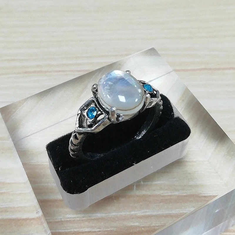 Сумеречный лунный камень, смоляное кольцо для пары, обручальные кольца для женщин, ювелирные изделия, кольцо для любви, обручальные Женские аксессуары, Anillo Mujer A5Q917