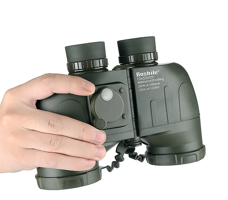 Nitrogênio à Prova Boshile Binóculos Telescópio Dwaterproof Água Grande Rangefinder Bússola Poderosa Profissional Militar Caça hd Marinha 10x50 9 High Quality Ferramenta