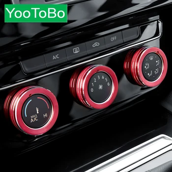 

YOOTOBO For Passat B8 Golf MK7 passat b8 variant wagon modified interior accessories air conditioning knob decorative ring