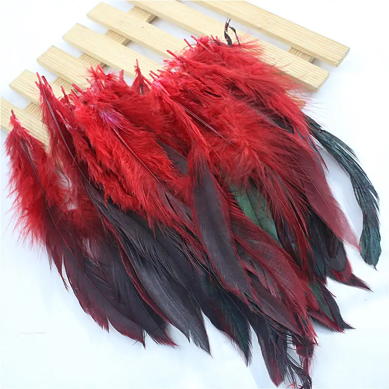 Venda 50 pchs/lote barato plumas de penas, 5-8inch13-20cm, натуральный jóias pluma de penas de galinha penas galo cor DIY