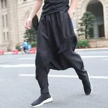 Тренд в британском стиле для мужчин; с низким уровнем качества штаны-шаровары, повседневный костюм с изображением героев с удлиненным шаговым швом для девочек порванные штаны мужские облегающие летающие крысы Штаны