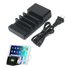 Universal 4 Port Multi USB Home Charging Station Stand Desktop Charger Dock Adapter For iPhone Samsung