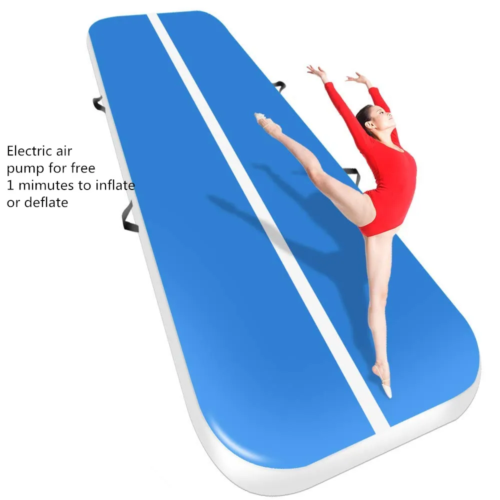 

Air Track Tumbling Mat (10' x 3.3' x 4") Air Track Home and Gym Use Airtrack Gymnastics Mat With Free Electric Pump