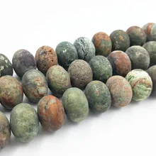 Lii Ji натуральный Золотой Зеленый Опал Плоская Круглая Форма Бусины приблизительно 12x18mm DIY Изготовление ювелирных изделий приблизительно 39cm