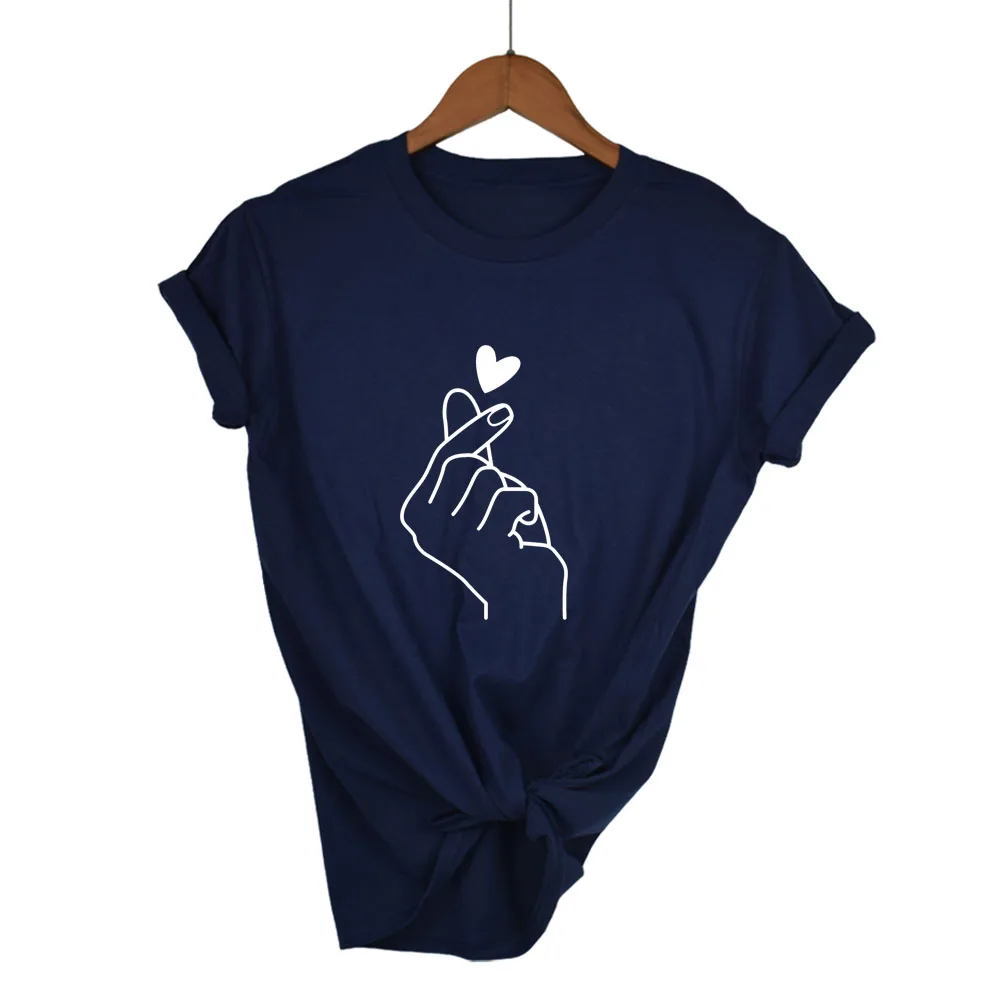 

New Arrival Women T Shirt Graphic Love Hand Funny Summer Tops Plus Size Tee Shirt Hipster Clothes Streetwear Tshirt Brand