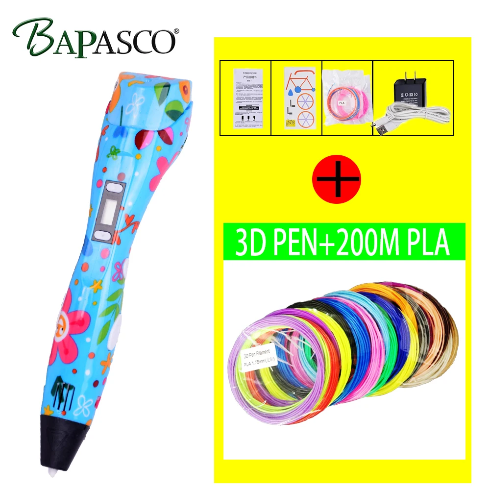 

Original 3D Printing Pen 3D Drawing Printer Pen Can ADD 200 Meter PLA Filament Best for Kids Child 3D Painting Birthday Gift