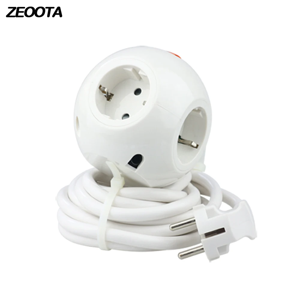 

Power Strip Multiple Outlet EU Plug Socket with USB Travel Charger Children Protection Safety Switch with1.2m Extension Cord