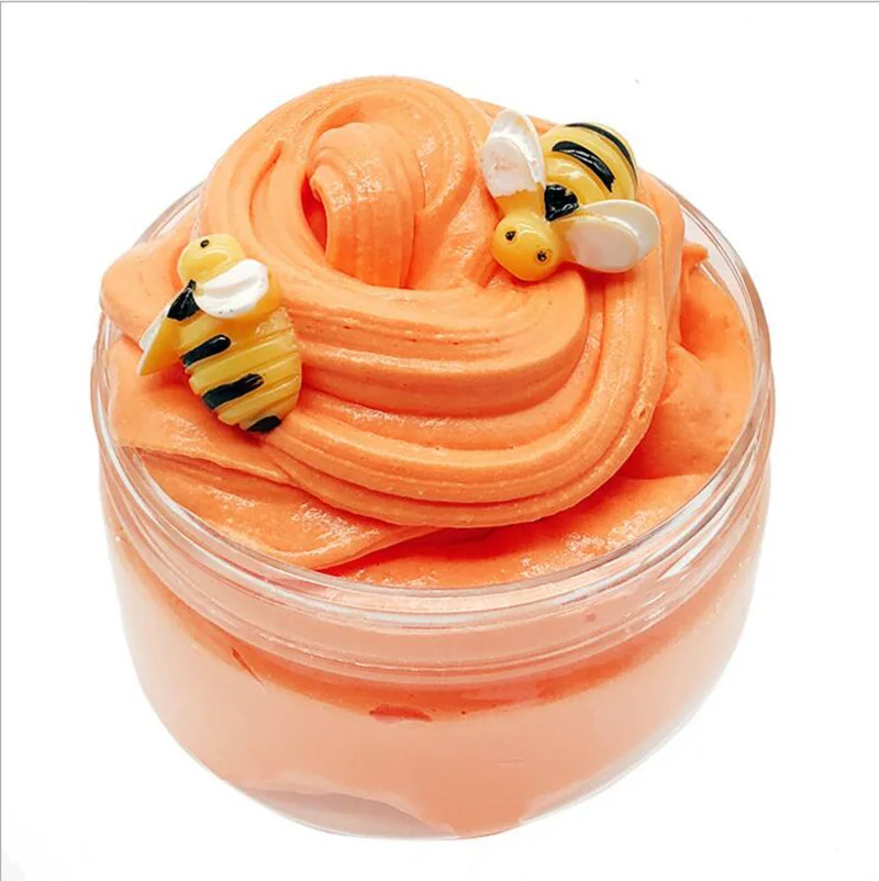 Вкусное масло крем слизи грязи моделирование фрукты дети умный Пластилин «сделай сам» волшебный Пластилин Lizun глина детские игрушки подарки - Цвет: Orange bee100
