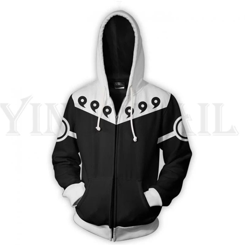 

Anime Naruto Sweatshirt Men and Women Zipper Hoodies UZUMAKI 3d Print Hooded Jacket for Boys Winter Costume Harajuku Streetwear
