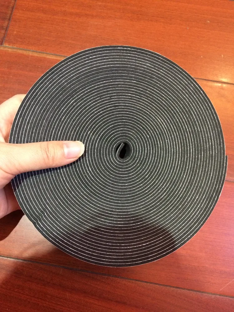 Excellent Sealing Tape 2mmTX30mmW,10Meters Black EPDM Adhesive