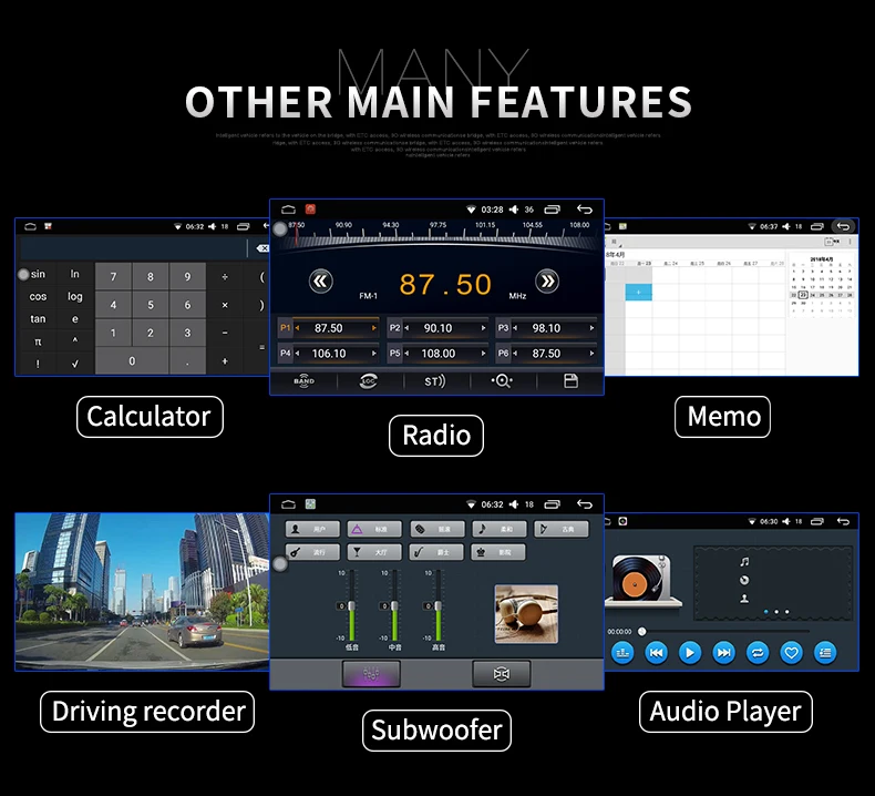 GB ROM Android 8.1 Car Navigation Player