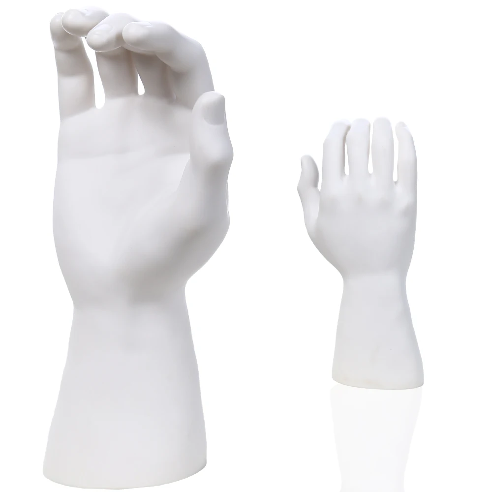 Высокое качество белый PE мужской манекен рука для часов/перчатки дисплей, манекен руки