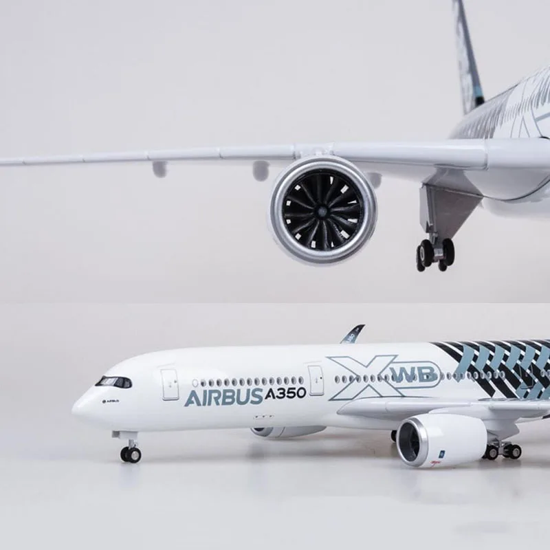 47 см 1/142 масштаб самолет Airbus A350 прототип XWB авиакомпания Модель W светильник и колеса литья под давлением пластиковая Смола самолет для сбора