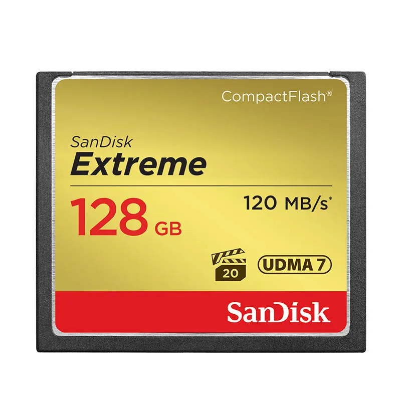 Sandisk слот для карт памяти Extreme CompactFlash 32GB 64GB 128GB карта CF VPG-20 120 МБ/с. 4K и записи видео в формате Full HD для Canon D300 7D 5DSR карты - Емкость: CFXS-128G-120M