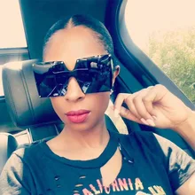 Негабаритный тренд Модные солнцезащитные очки Брендовые женские Stempunk квадратные женские Gafas de sol mujer