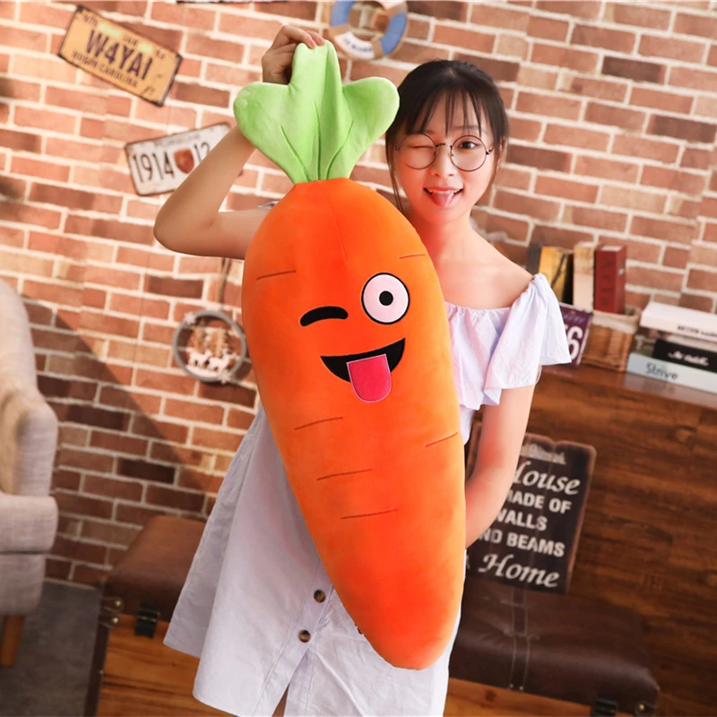 MIAOOWA 1PC 45-90CM Big Size Carrot Stuffed Toy Children Lovely Soft Pillow Baby Funny Face Radish Plush Doll Kids Birthday Gift MIAOOWA 1PC 45-90CM Big Size Carrot Stuffed Toy Children Lovely Soft Pillow Baby Funny Face Radish Plush Doll Kids Birthday Gift