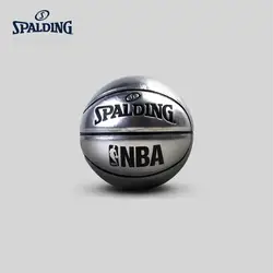 Оригинальный Сполдинг серебряное зеркало подарок на день детей PU баскетбол детей № 1 мяч 66-997Y дети мальчик баскетбол