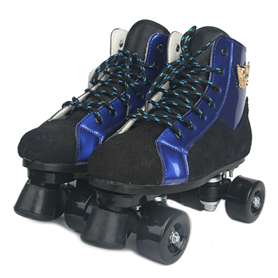 

Children Adult Double Row Roller Skates Two Line Purple Blue Roller Shoes Parenting Patines PU/Flashing Wheels Sneakers IB10