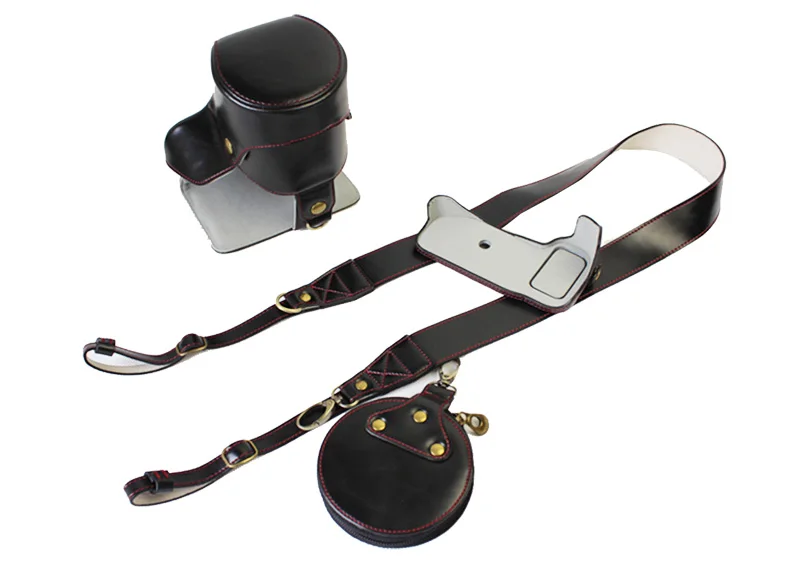 Роскошный чехол для камеры Nikon D3200 D3100 D3300 чехол для камеры винтажная видеокамера с ремешком мини-чехол с открытой батареей - Цвет: Black open battery