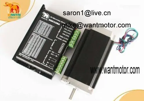 

Nema23 Dual Shaft Stepper Motor 428oz-in,3A &50V,4.2A, 125M Driver ,CNC