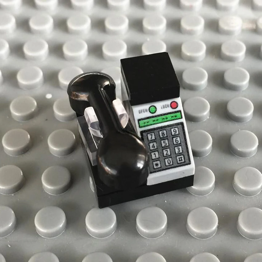 5Pcsset Home Office City MOC Accessories Landline Telephone Fixed Telephone Building Blocks Bricks LegoINGlys DIY Kids Toys (1)