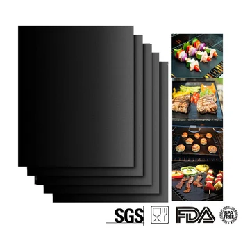 

PTFE Non-stick BBQ Grill Mat Barbecue Baking Liners Reusable Teflon Cooking Sheets 33x40cm Cooking Tool