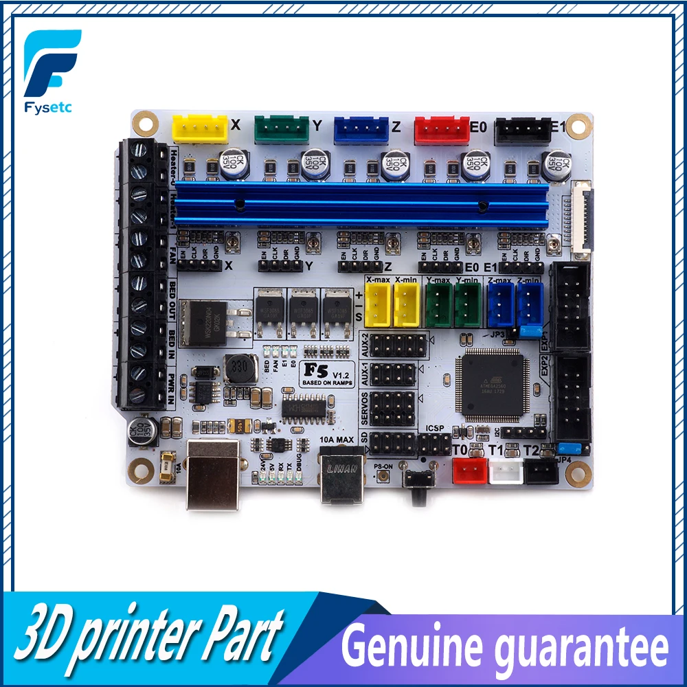 Плата управления 3d-принтером F5 V1.2 на базе ATMEGA 2560 заменяющая основание 1,4& Ramps 1,4 Плата управления lerBoard с USB