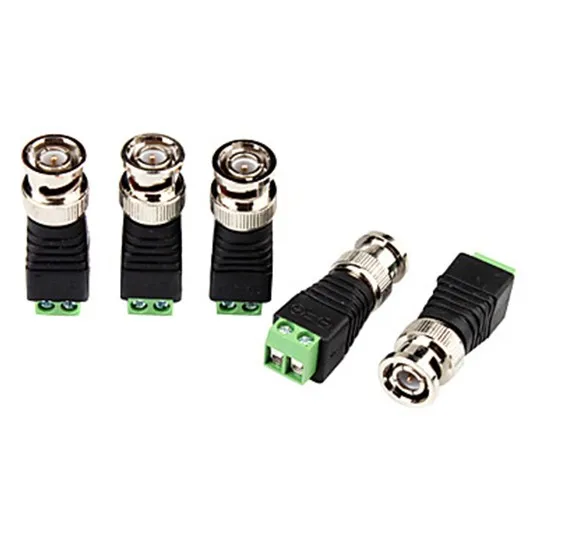 10 Uds BNC macho vídeo CCTV adaptador Coaxial Cámara balun conector de TV para seguridad CCTV cámara analógica sistemas DVR 10 Uds BNC macho vídeo CCTV adaptador Coaxial Cámara balun conector de TV para seguridad CCTV cámara analógica sistemas DVR