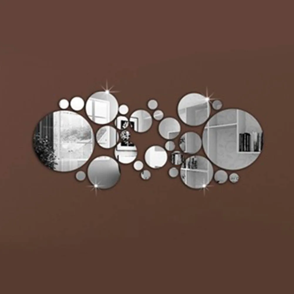 Circles Round Mirror Wall Sticker Removable Decal DIY Vinyl Art Home