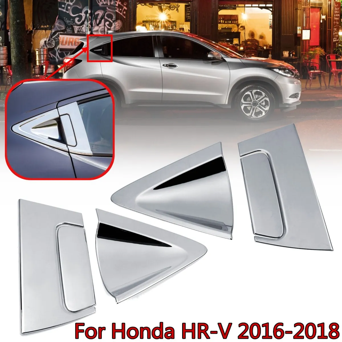 6 шт. ABS хром/углеродного волокна Боковая задняя дверная ручка крышка чаши Крышка отделка вкладыша для Honda Для HR-V HRV- автомобильные аксессуары