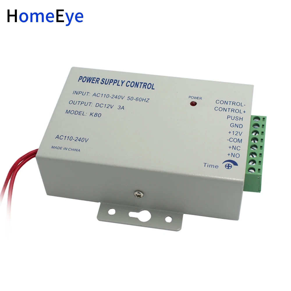 HomeEye AC 100-260V DC 12V 3A выключатель питания для система контроля допуска к двери переключатель время задержки Макс 15 секунд