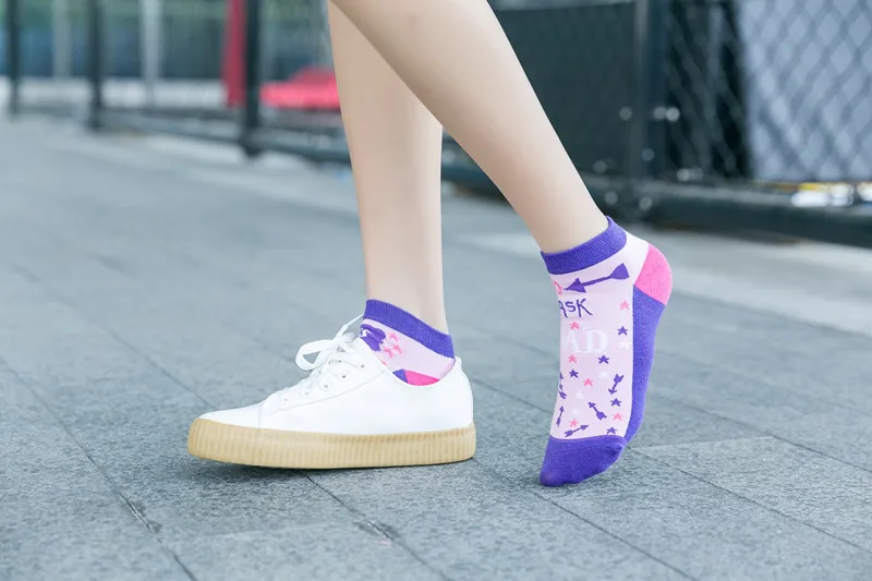 Популярные модные носки Harajuku с забавным рисунком из мультфильма chaussettes, женские носки с головой тыквы и лося, милые носки до щиколотки kawaii happy