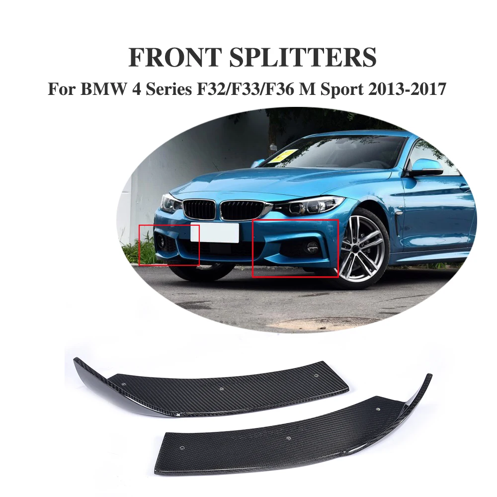 

Carbon Fiber Front Bumper Splitter Apron Flaps for BMW 4 Series F32 435i M Sport Coupe 2-Door 2013-2017 2PCS/Set